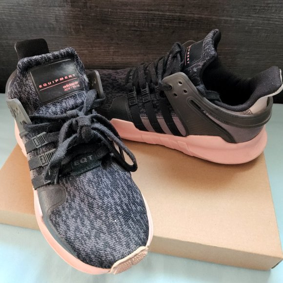 adidas eqt adv support - black pink - size 7 - Picture 1 of 9